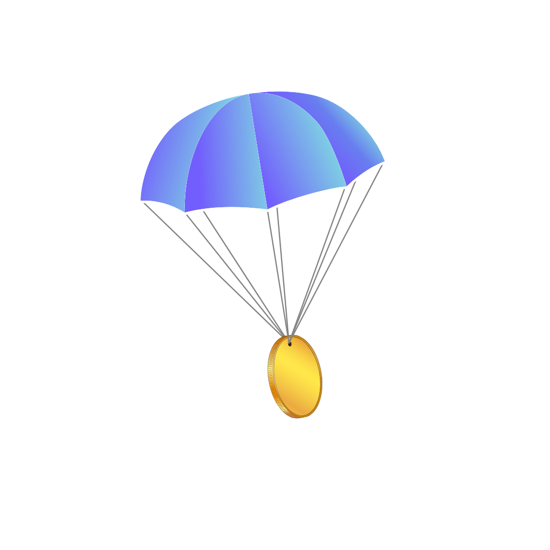 Airdrop Coin with Parachute
