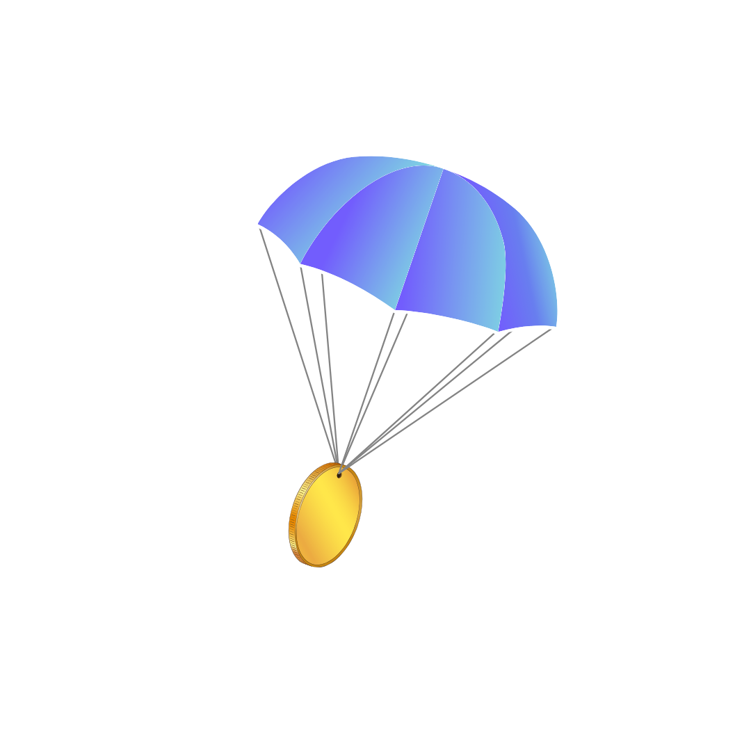 Airdrop Coin with Parachute